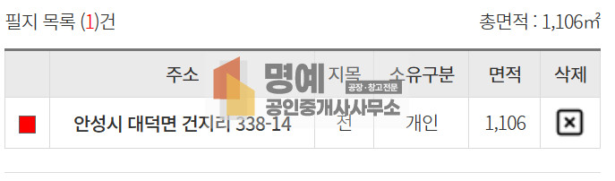 경기 안성시 대덕면 안성 335평 투자가치 높은 소형 토지 매매 매물번호 10183 사진 7